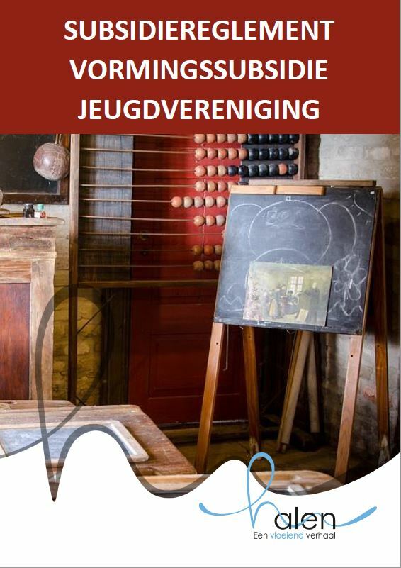 Cover subsidiereglement vormingssubsidie jeugd