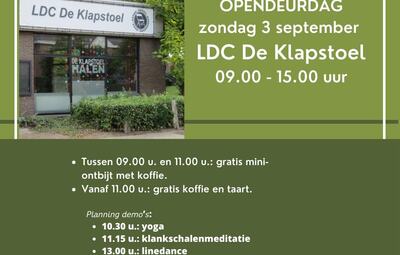 Opendeurdag LDC De Klapstoel op 3 september